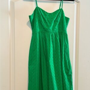 A New Day Eyelet Green Dress NWOT